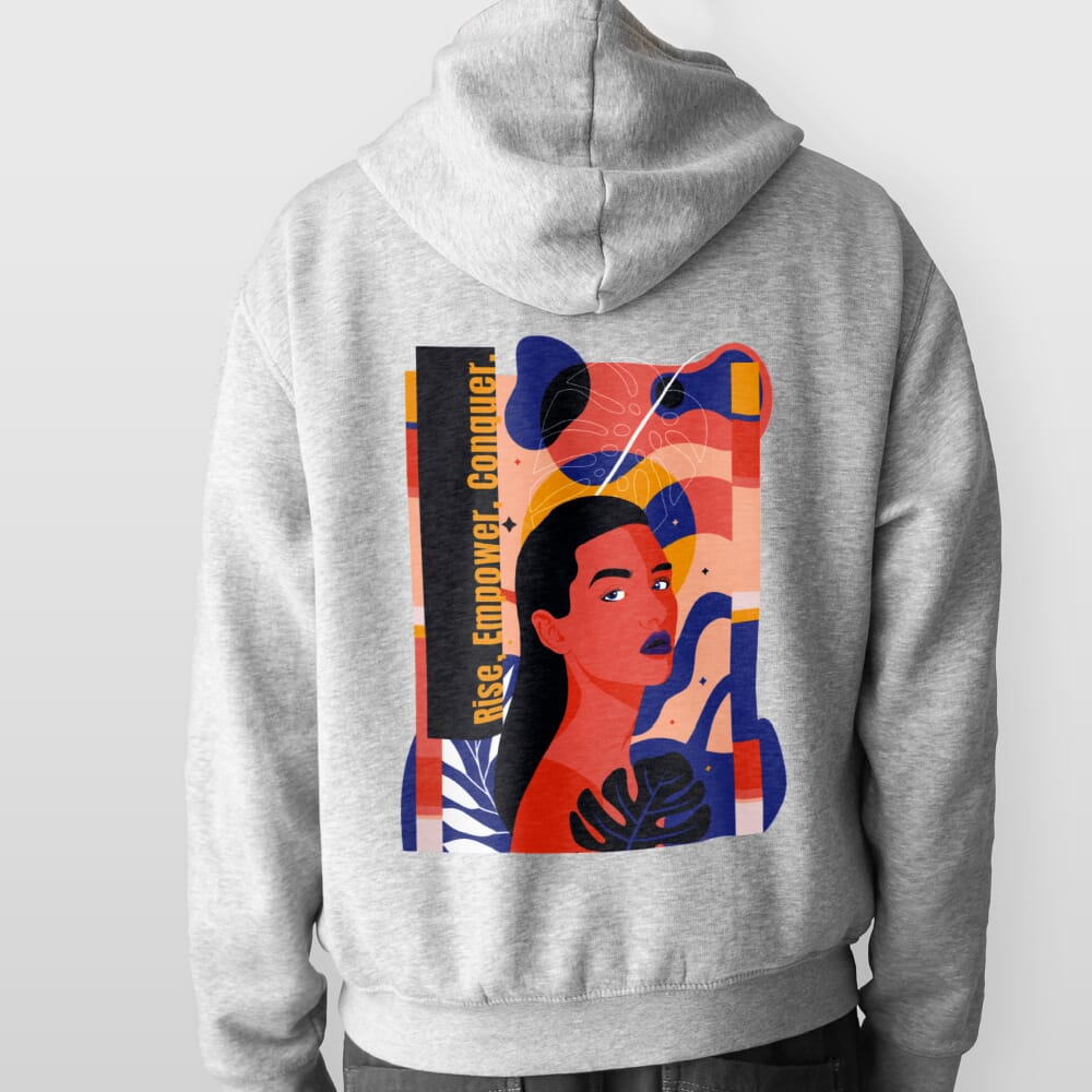 Greys & Blues Boss Babe Classic Hoodie - Melange Grey